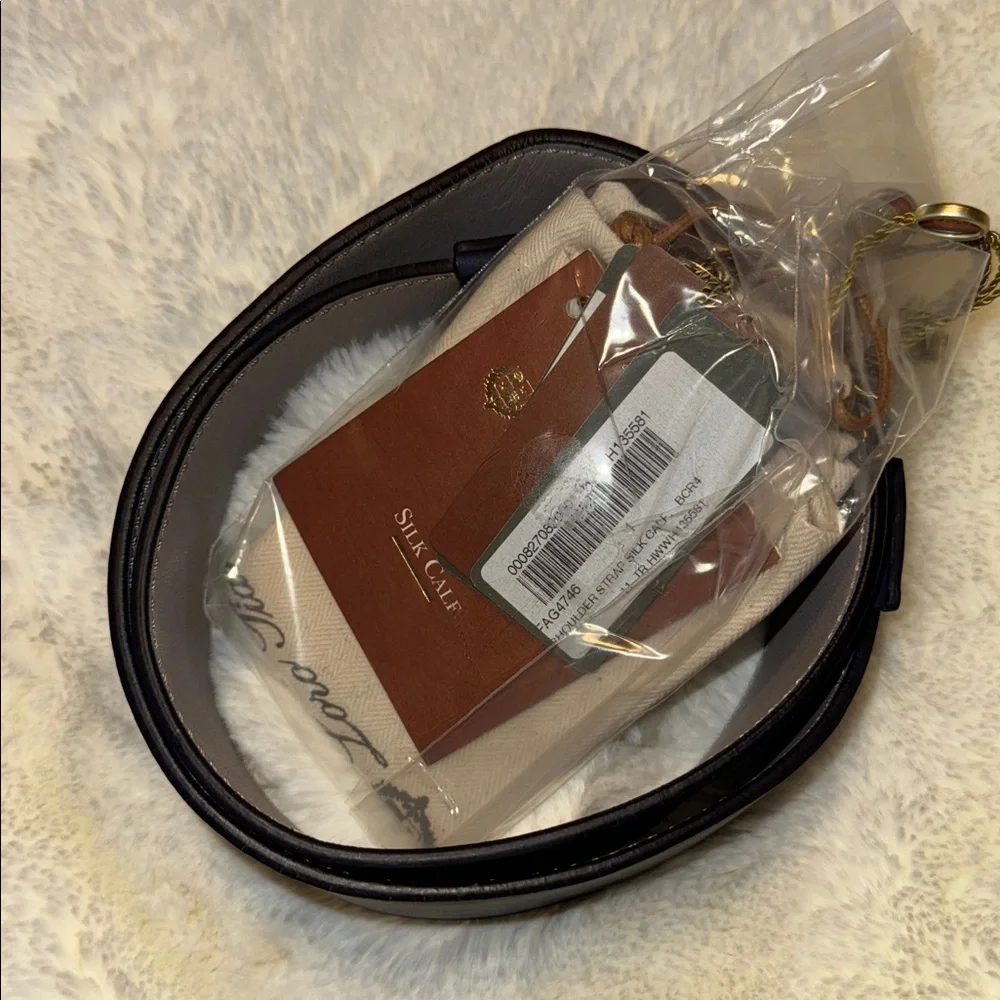 Loro Piana Genuine Silk Calfskin Leather Reversible Bag/Belt Strap, $960 MSRP